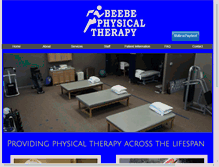 Tablet Screenshot of beebephysicaltherapy.com